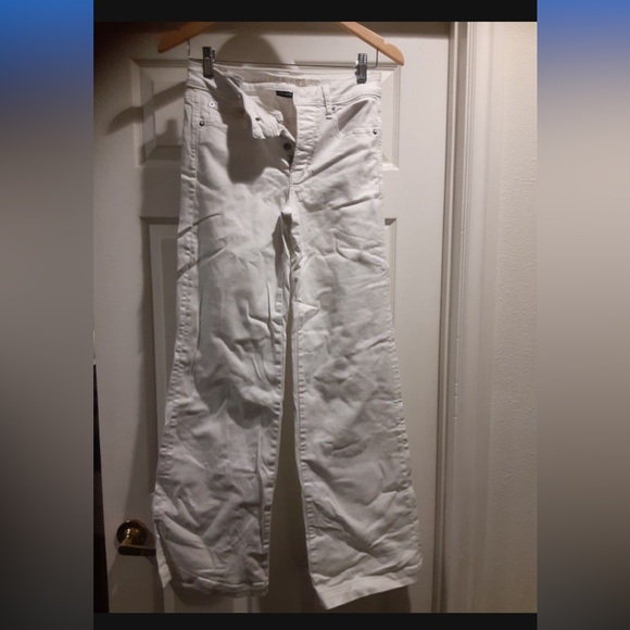 American Eagle Outfitters Super Stretch Sz 4 Regular Button Down Wide Leg Jeans - Picture 1 of 4